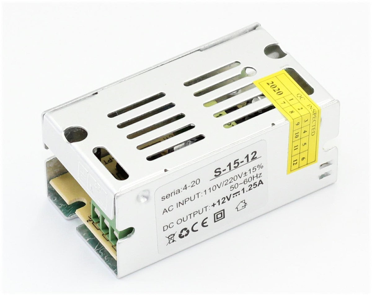 Komp. zasilania 12VDC IP20 1,25A 15W