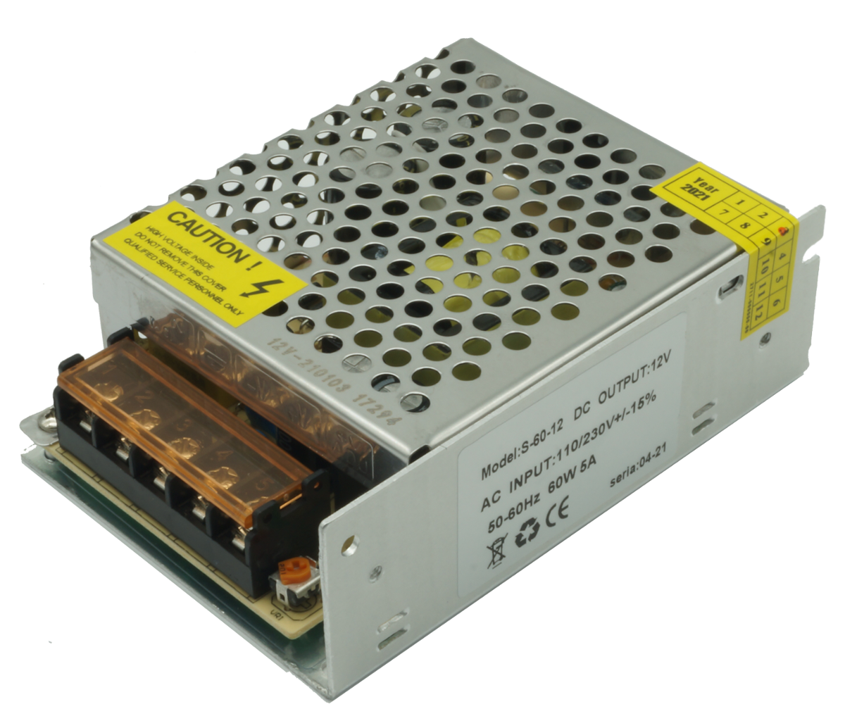 Komp. zasilania 12V DC IP20 5A 60   W