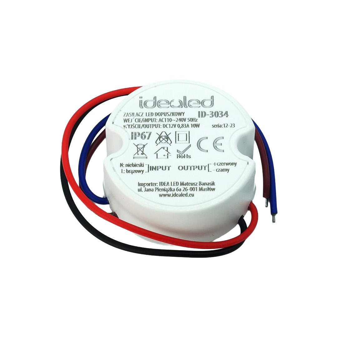 Komp. zasilania do puszki 0,83A 10Wwodoodporny 12V DC