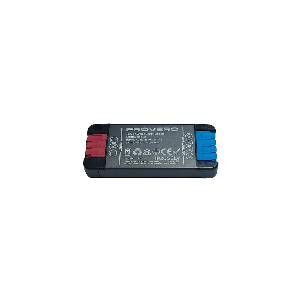 Ultrakompaktowy zasilacz UCD LED 1,5A 36W 24V DC IP20