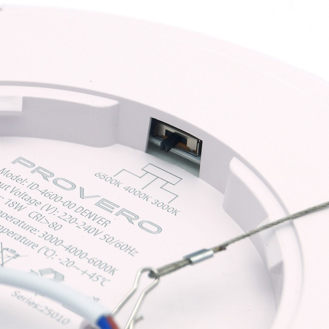 Plafon LED DENVER 18W IP20 3CCT 22CM 3000/4000/6000K biały