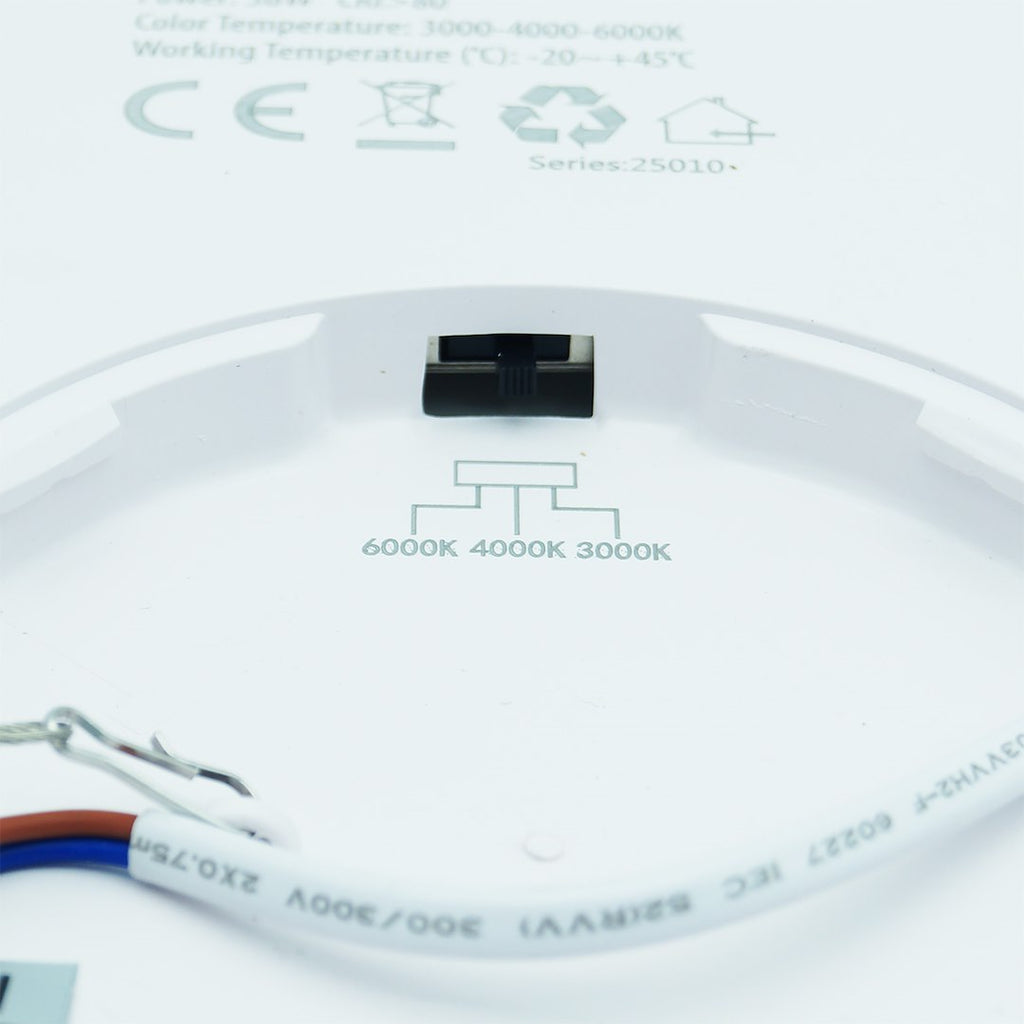 Plafon LED DENVER 36W IP20 3CCT 39CM 3000/4000/6000K biały