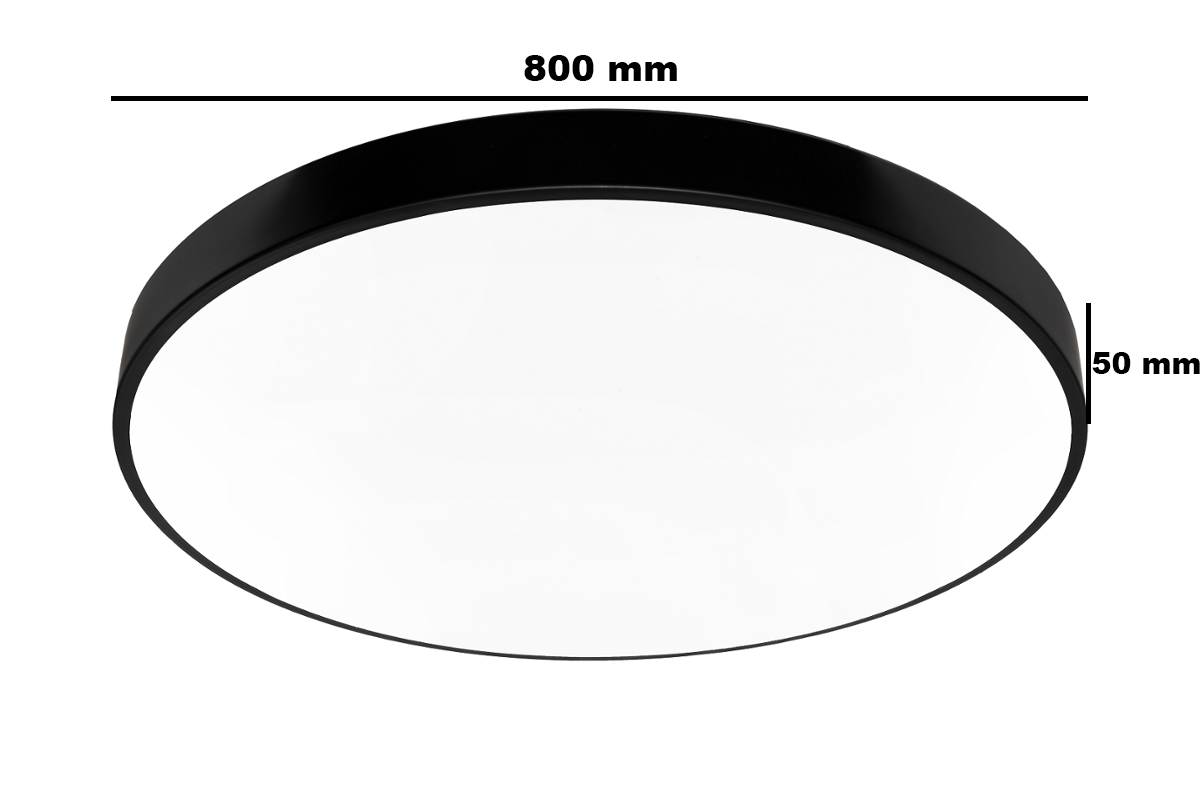 Plafon LED HOUSTON 80W 4000K czarny