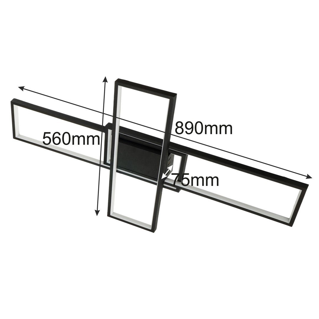 Plafon LED Artesia 92W czarny CCT pilot