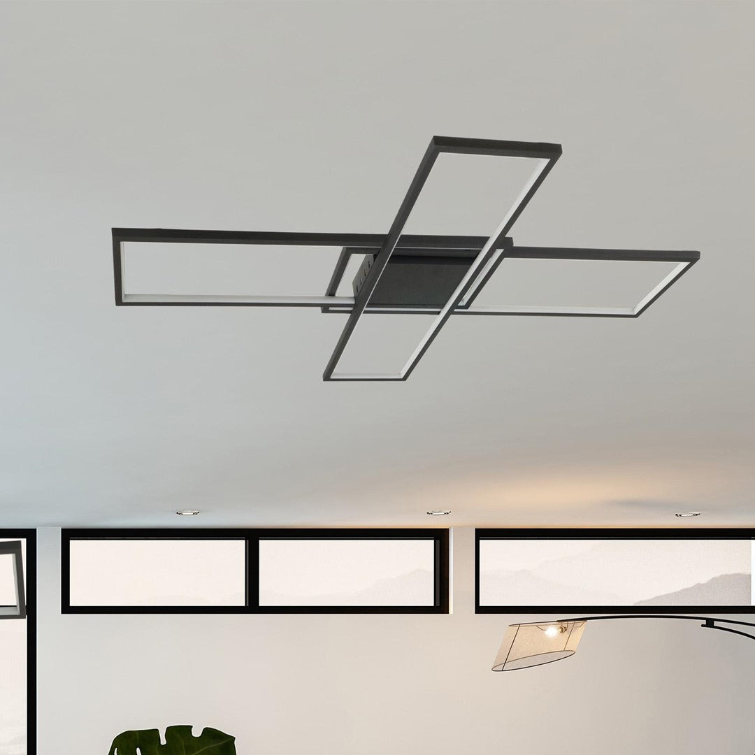 Plafon LED Artesia 92W czarny CCT pilot