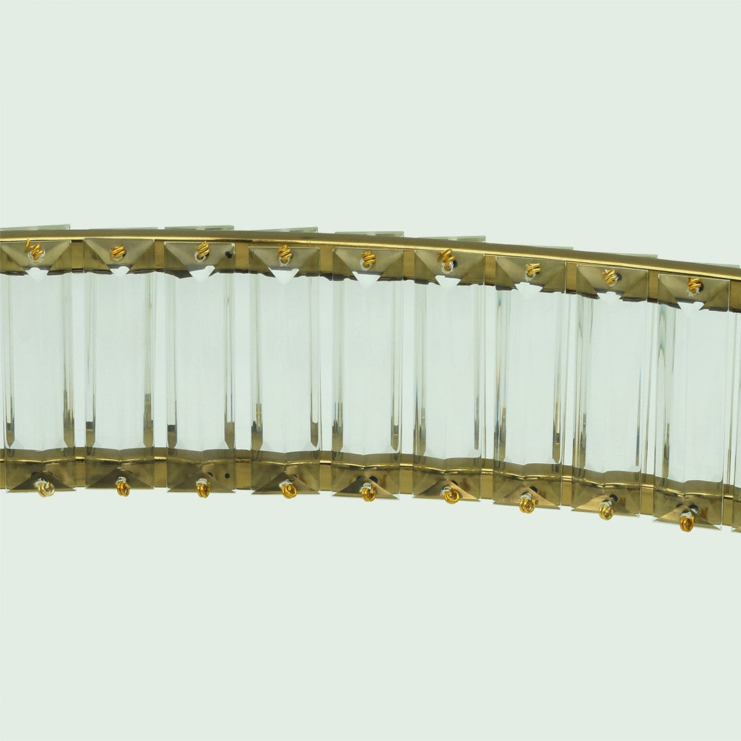 Lampa wisząca LED AURORA złoty+kryształki  32W 3000K