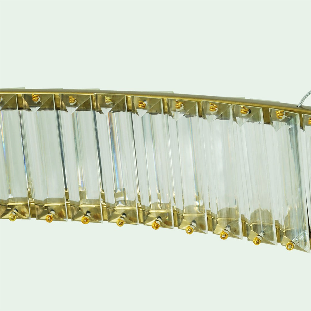 Lampa wisząca LED AURORA złoty+kryształki  32W 3000K