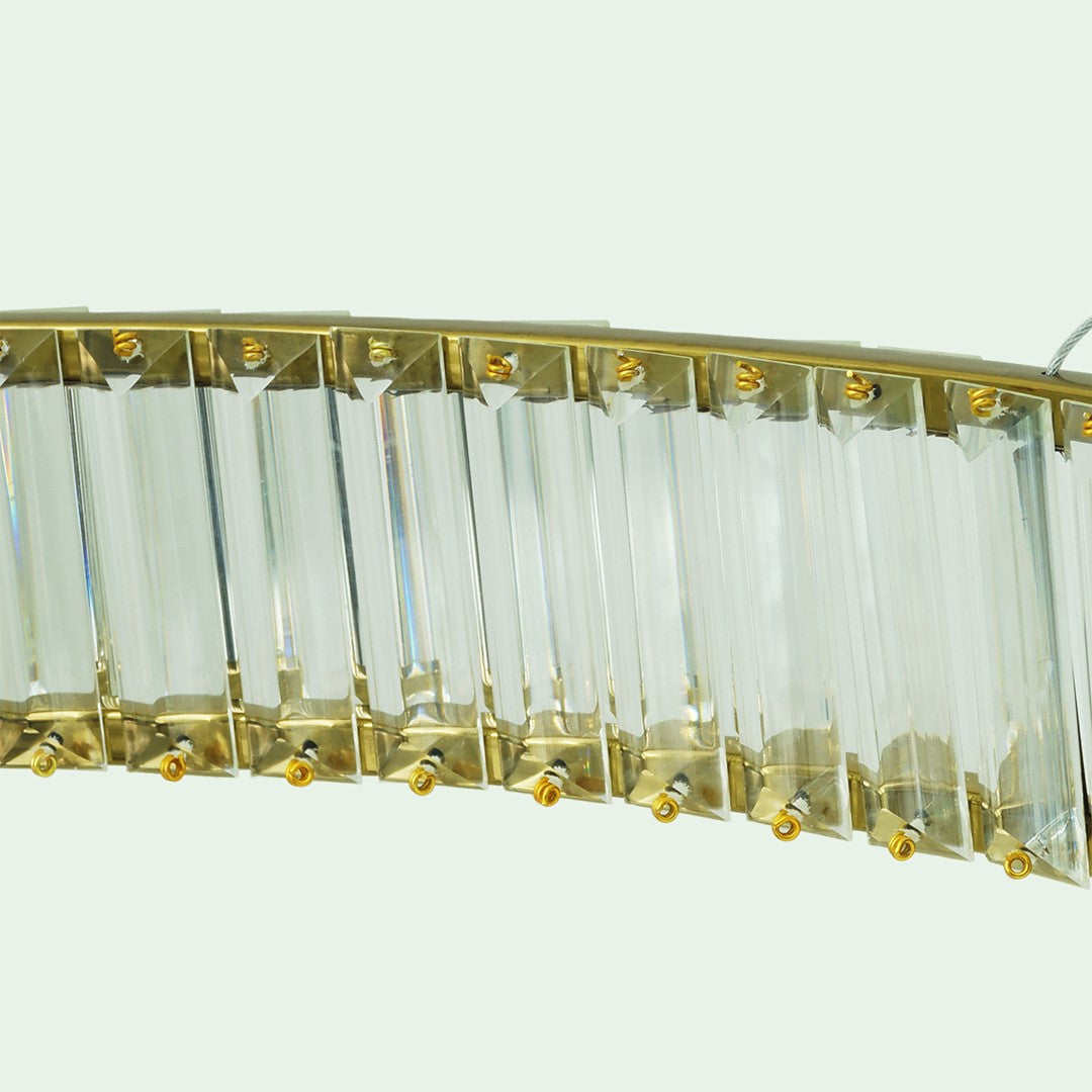 Lampa wisząca LED AURORA złoty+kryształki  32W 3000K