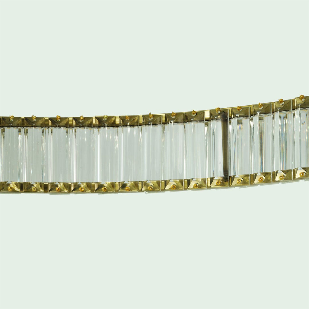 Lampa wisząca LED AURORA złoty+kryształki  32W 3000K