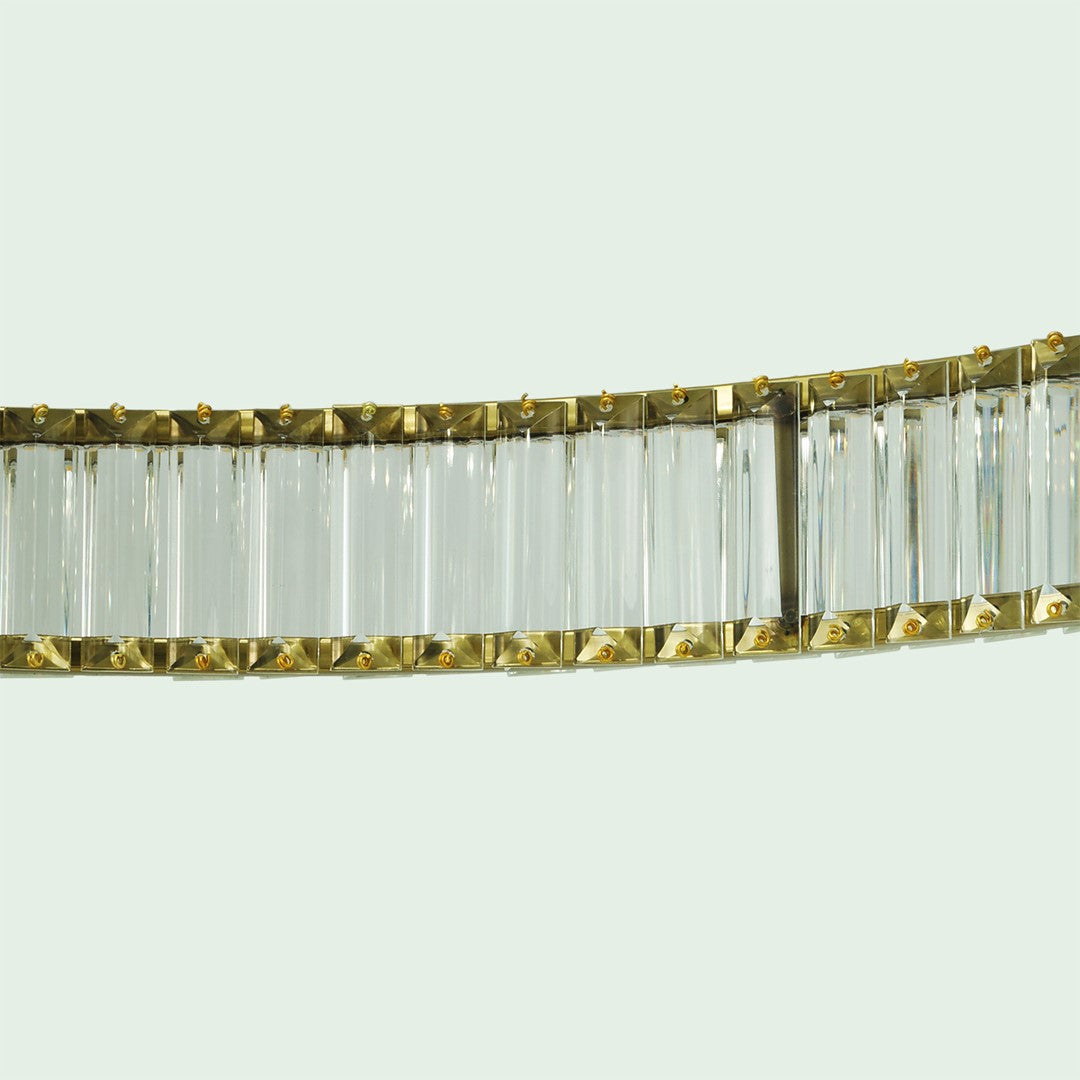 Lampa wisząca LED AURORA złoty+kryształki  32W 3000K