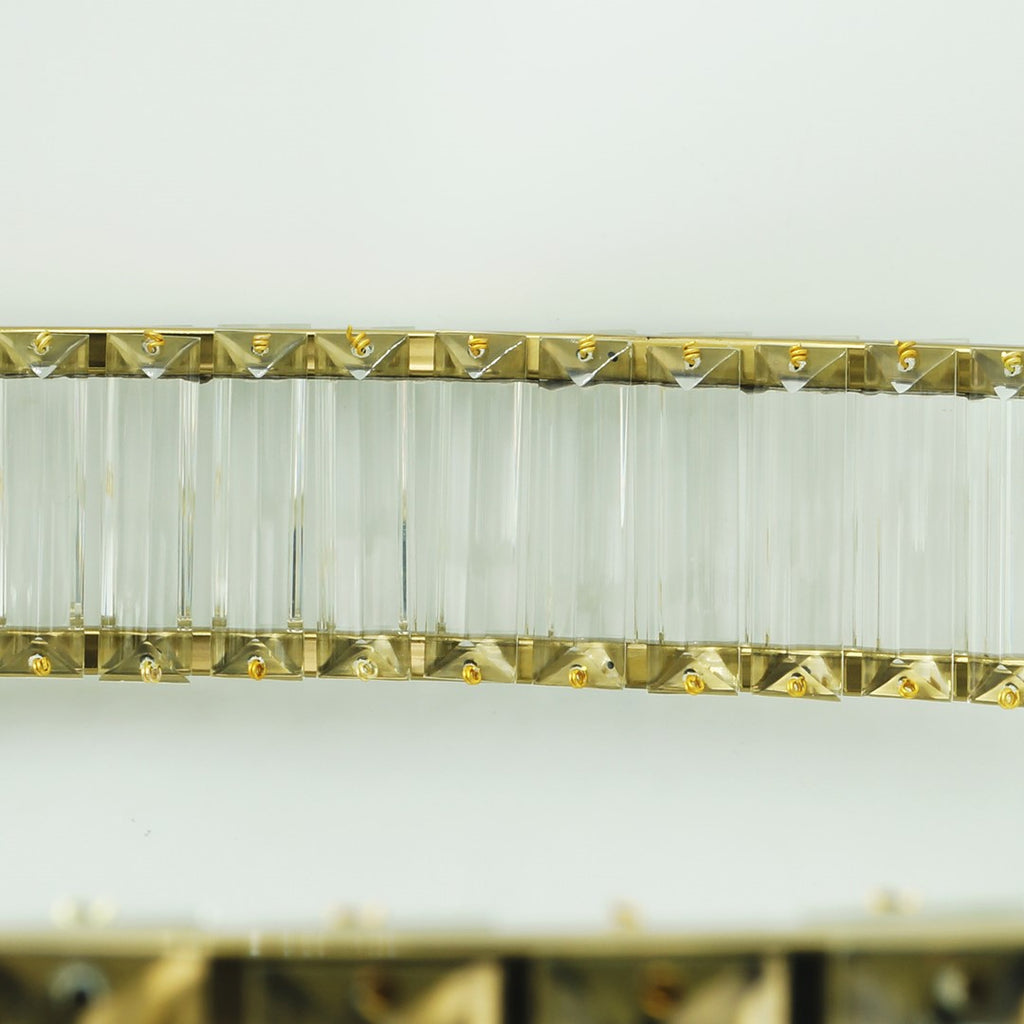 Lampa wisząca LED AURORA złoty+kryształki  32W 3000K
