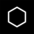 Zestaw czarny Lamp HEXAGON 1 LED 6500K