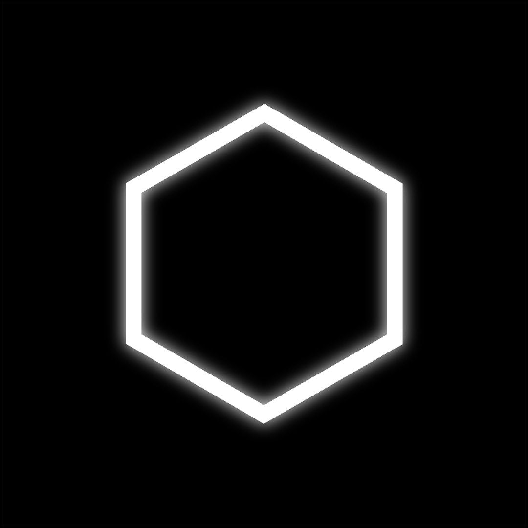 Zestaw czarny Lamp HEXAGON 1 LED 6500K