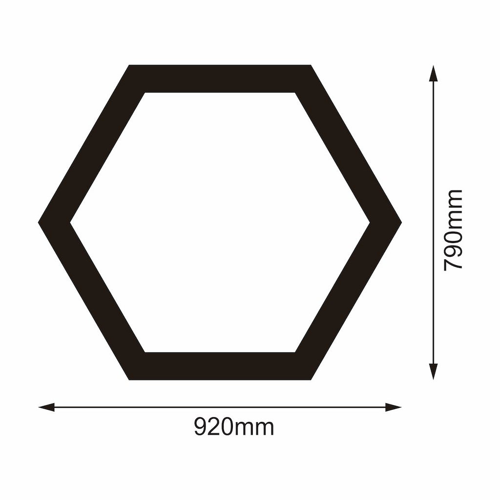 Zestaw czarny Lamp HEXAGON 1 LED 6500K