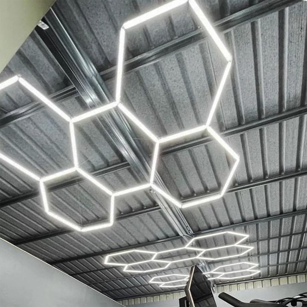 Zestaw czarny Lamp HEXAGON 1 LED 6500K