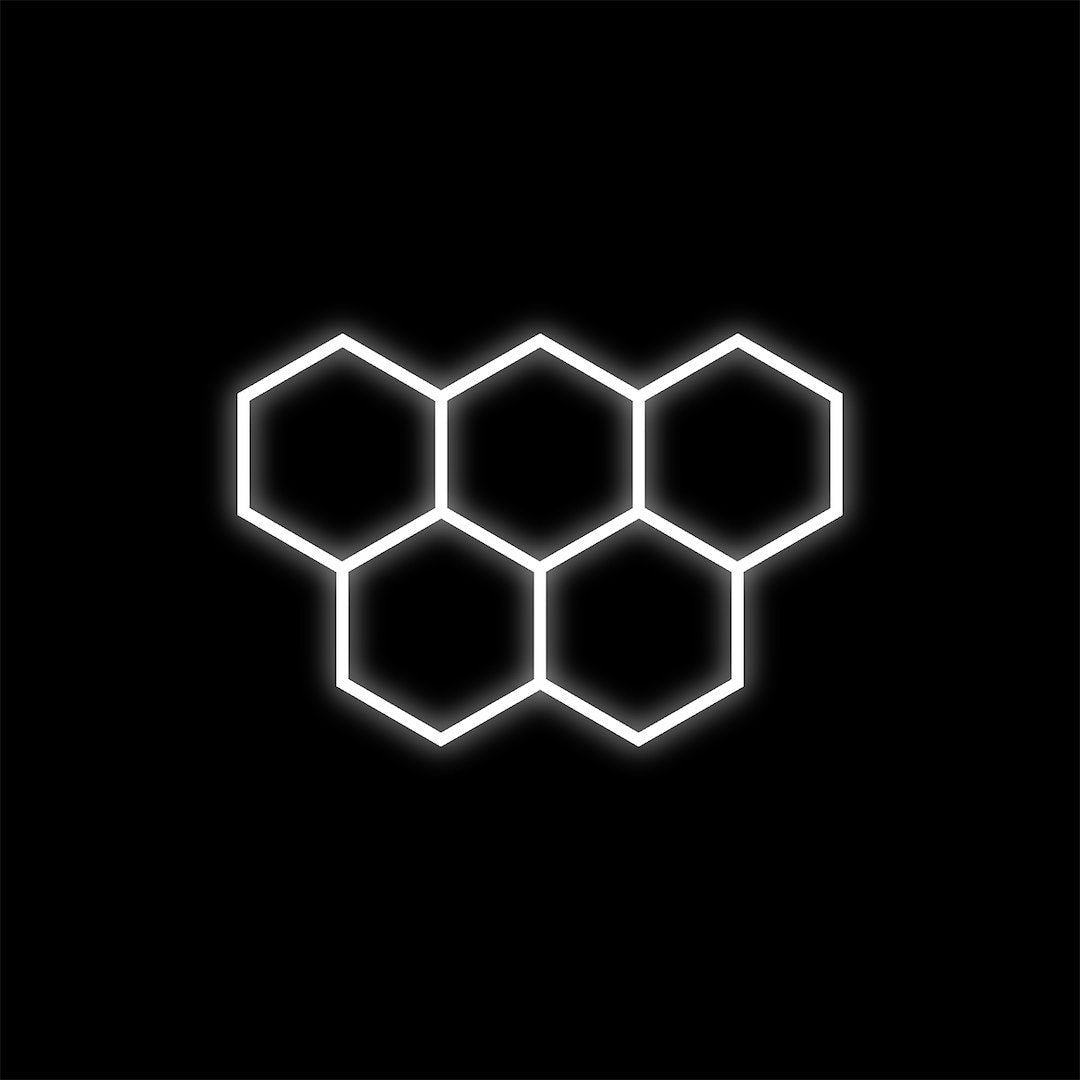 Zestaw biały Lamp HEXAGON 5 LED 6500K