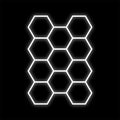 Zestaw biały Lamp HEXAGON 11 LED 6500K