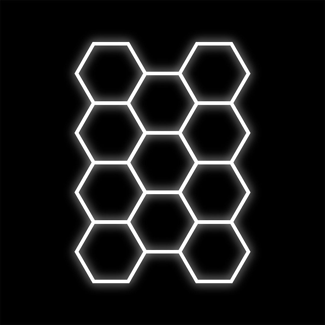 Zestaw czarny Lamp HEXAGON 11 LED 6500K