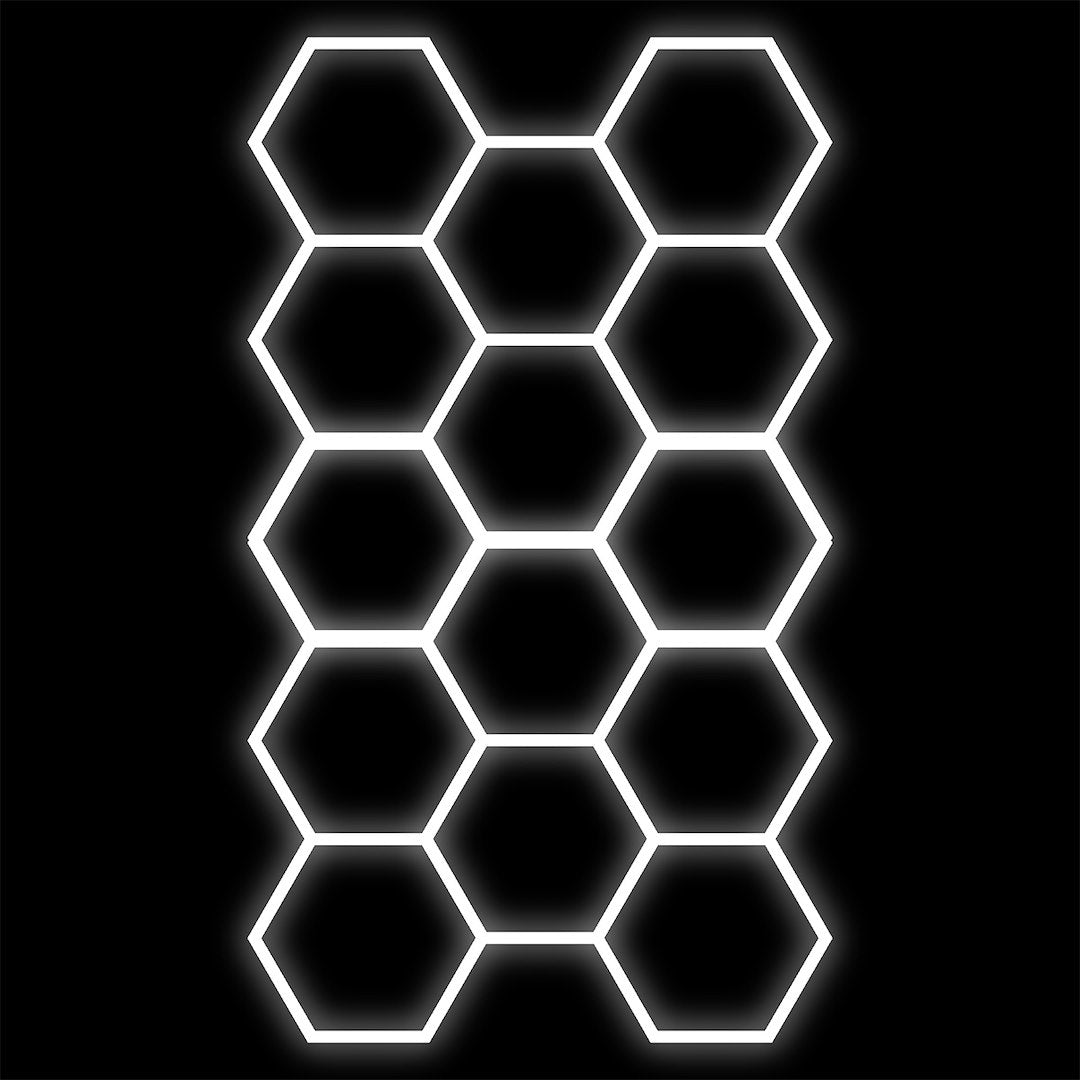 Zestaw biały Lamp HEXAGON 14 LED 6500K