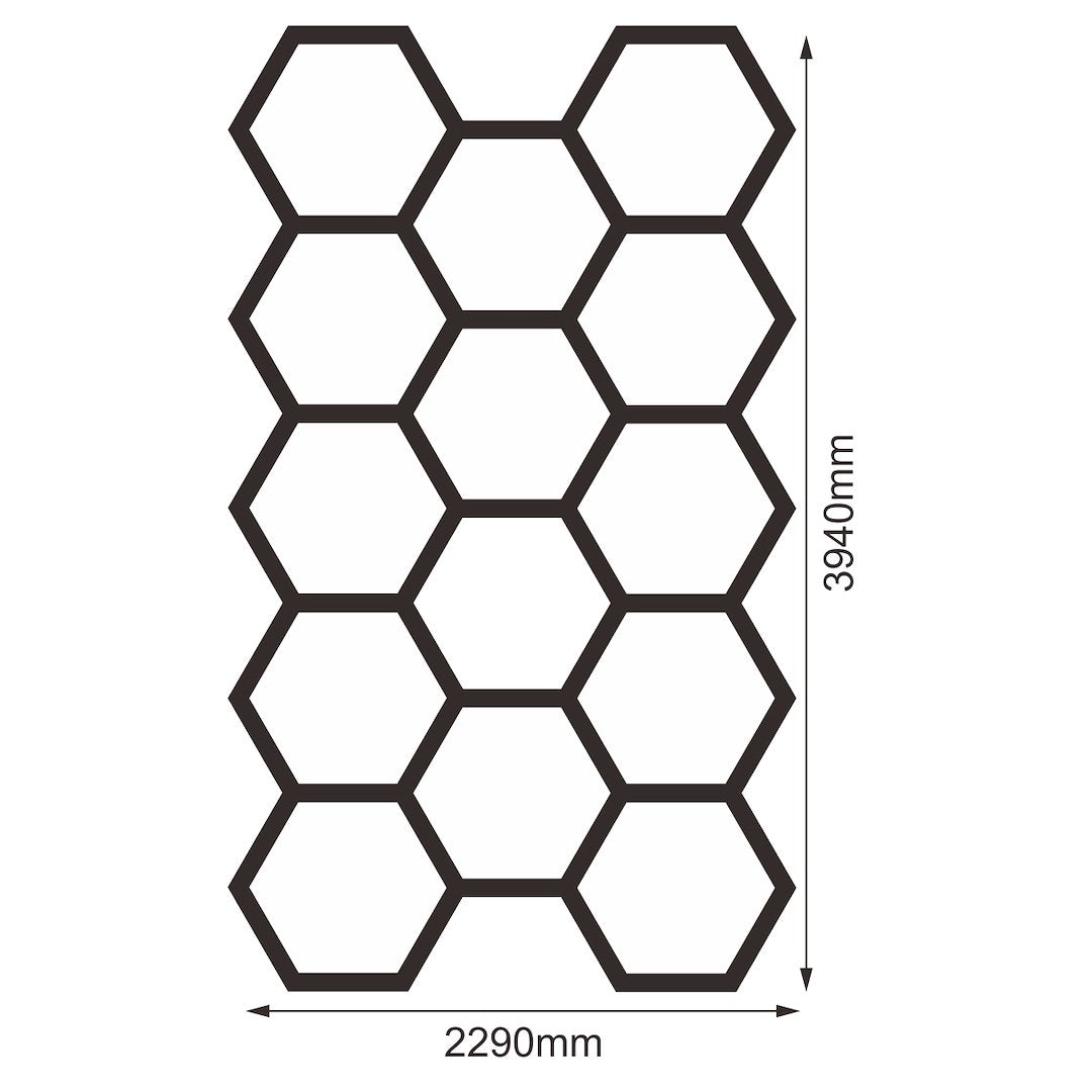 Zestaw biały Lamp HEXAGON 14 LED 6500K