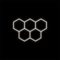 Zestaw czarny Lamp HEXAGON 5 LED 4000K