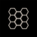 Zestaw biały Lamp HEXAGON 8 LED 4000K