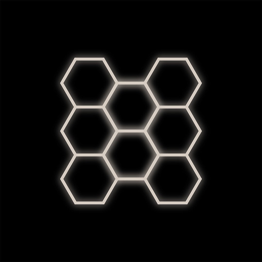 Zestaw biały Lamp HEXAGON 8 LED 4000K