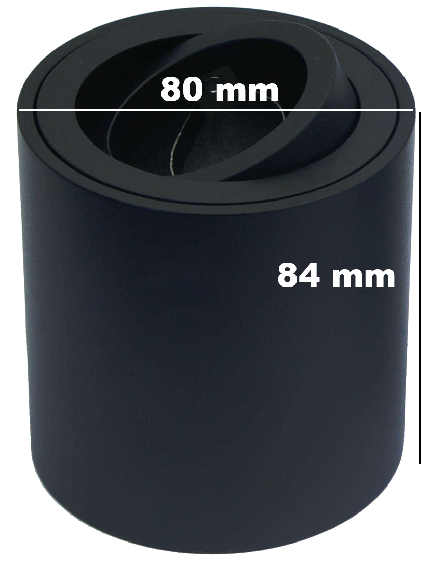 Oprawa natynkowa SPOT CORTO czarna84 mm ruchoma
