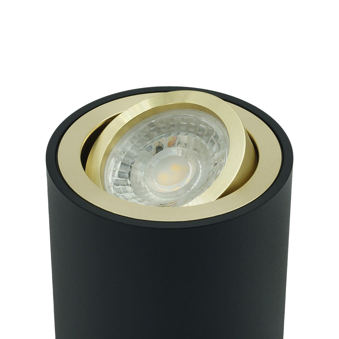 Oprawa natynkowa SPOT CORTO czarno-złota84 mm ruchoma