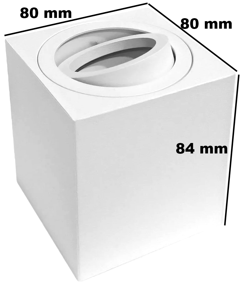 Oprawa natynkowa SPOT MODUS biała 84 mm ruchoma