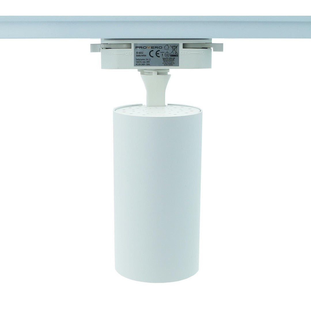 Lampa na szynoprzewód biała DUCTUS