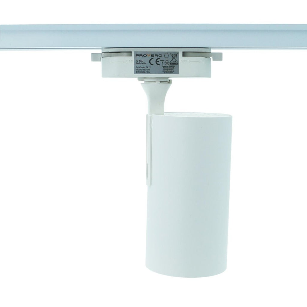 Lampa na szynoprzewód biała DUCTUS