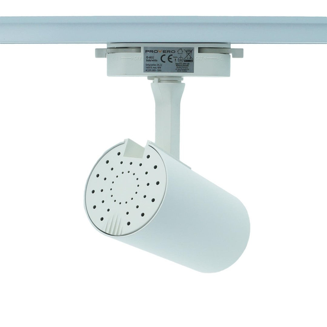 Lampa na szynoprzewód biała DUCTUS
