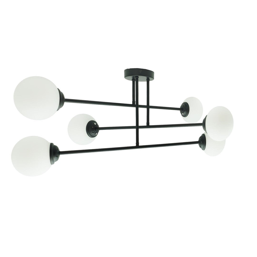Oprawa sufitowa 6xE27 PALLE Black