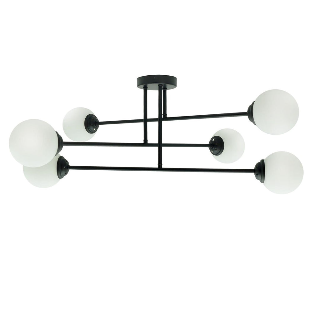 Oprawa sufitowa 6xE27 PALLE Black