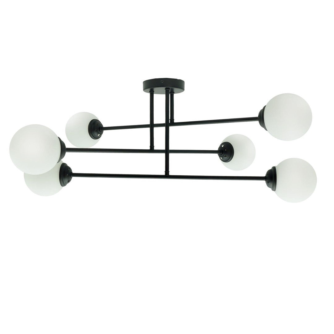 Oprawa sufitowa 6xE27 PALLE Black