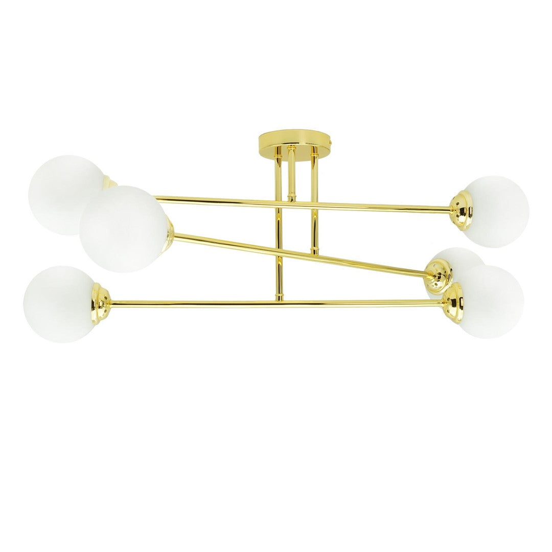 Oprawa sufitowa 6xE27 PALLE Gold