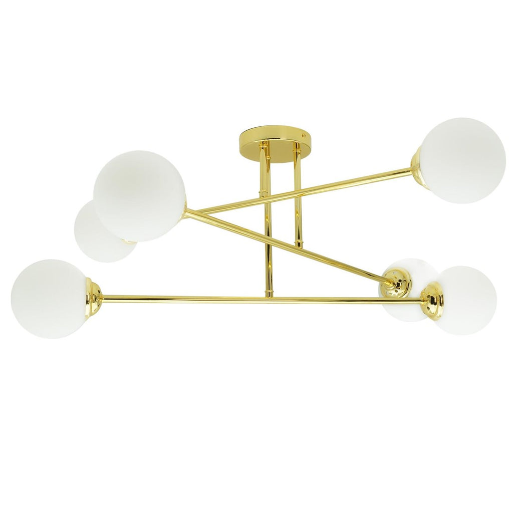 Oprawa sufitowa 6xE27 PALLE Gold