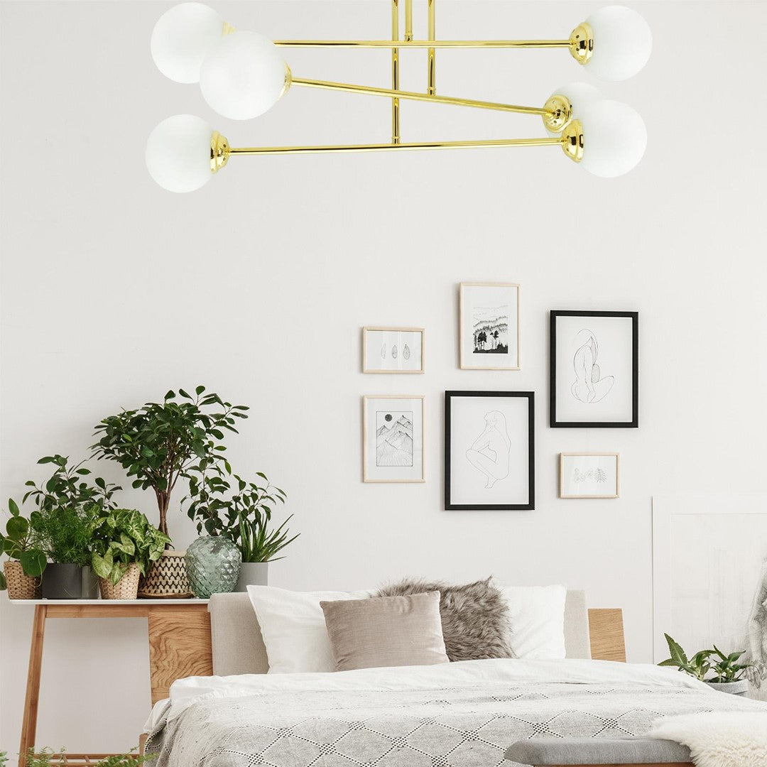 Oprawa sufitowa 6xE27 PALLE Gold