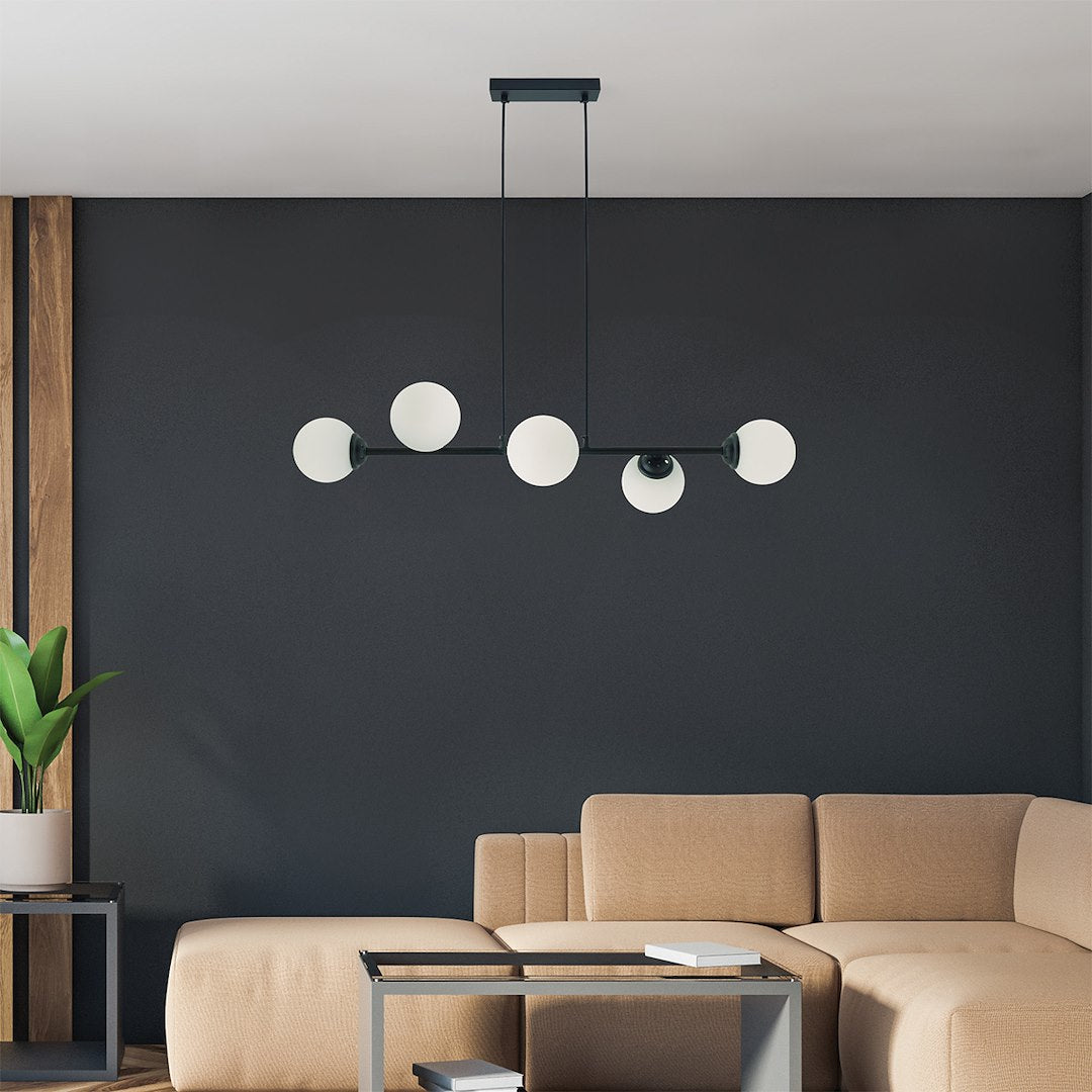 Oprawa wisząca 6xE27 PALLE Black