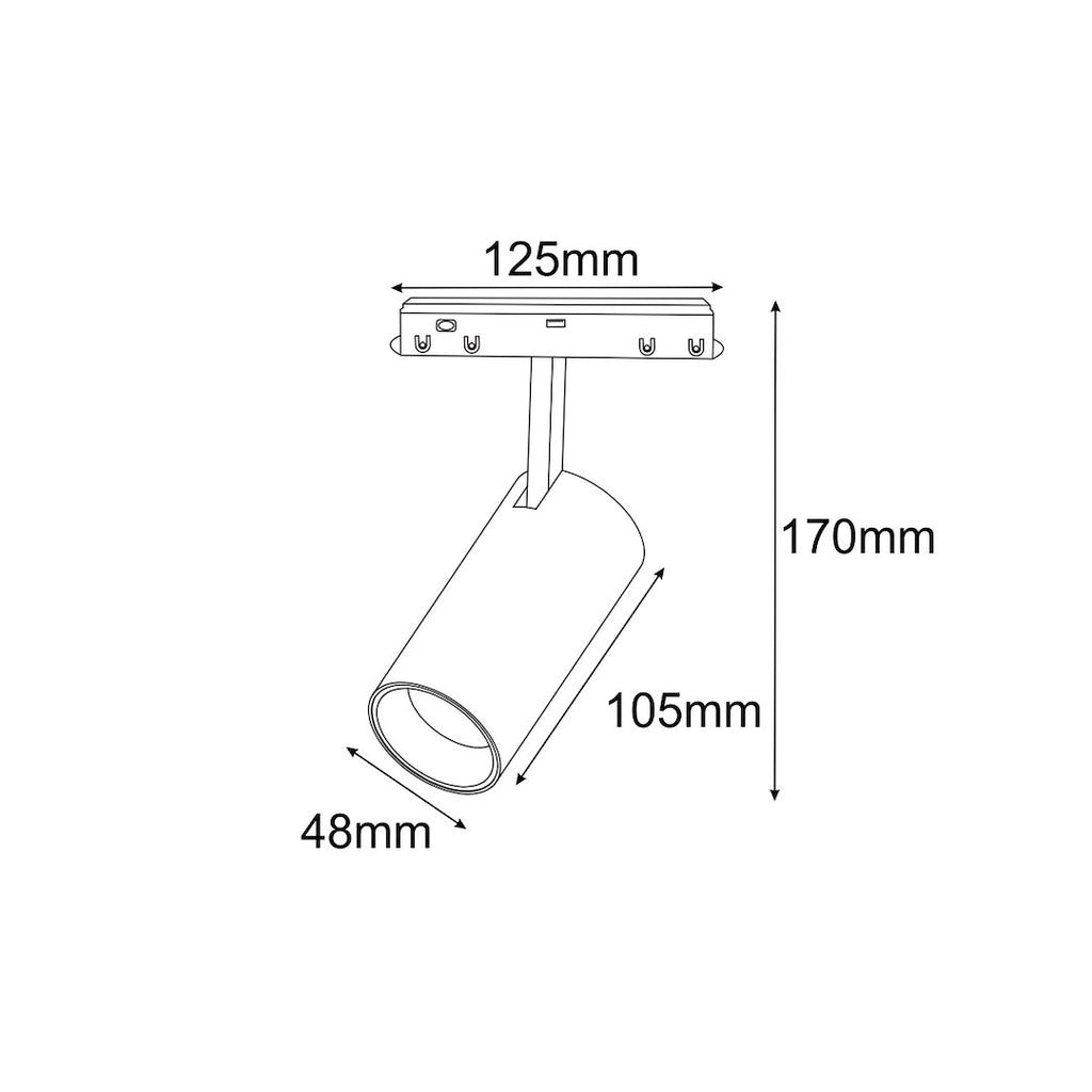 Oprawa RULLO S Biała 10W 4000K Magnetic 48V