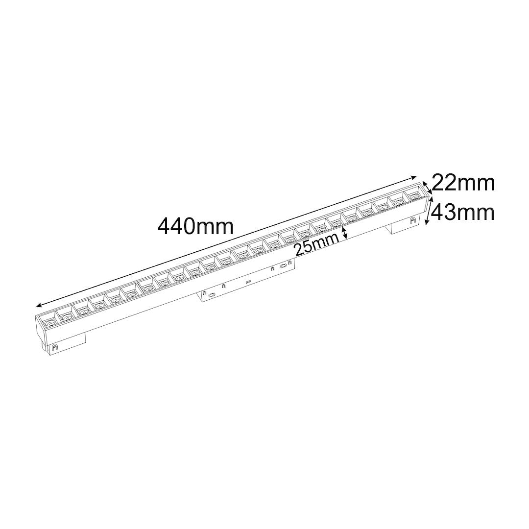 Oprawa LENTI L 24W 4000K Magnetic 48V czarna