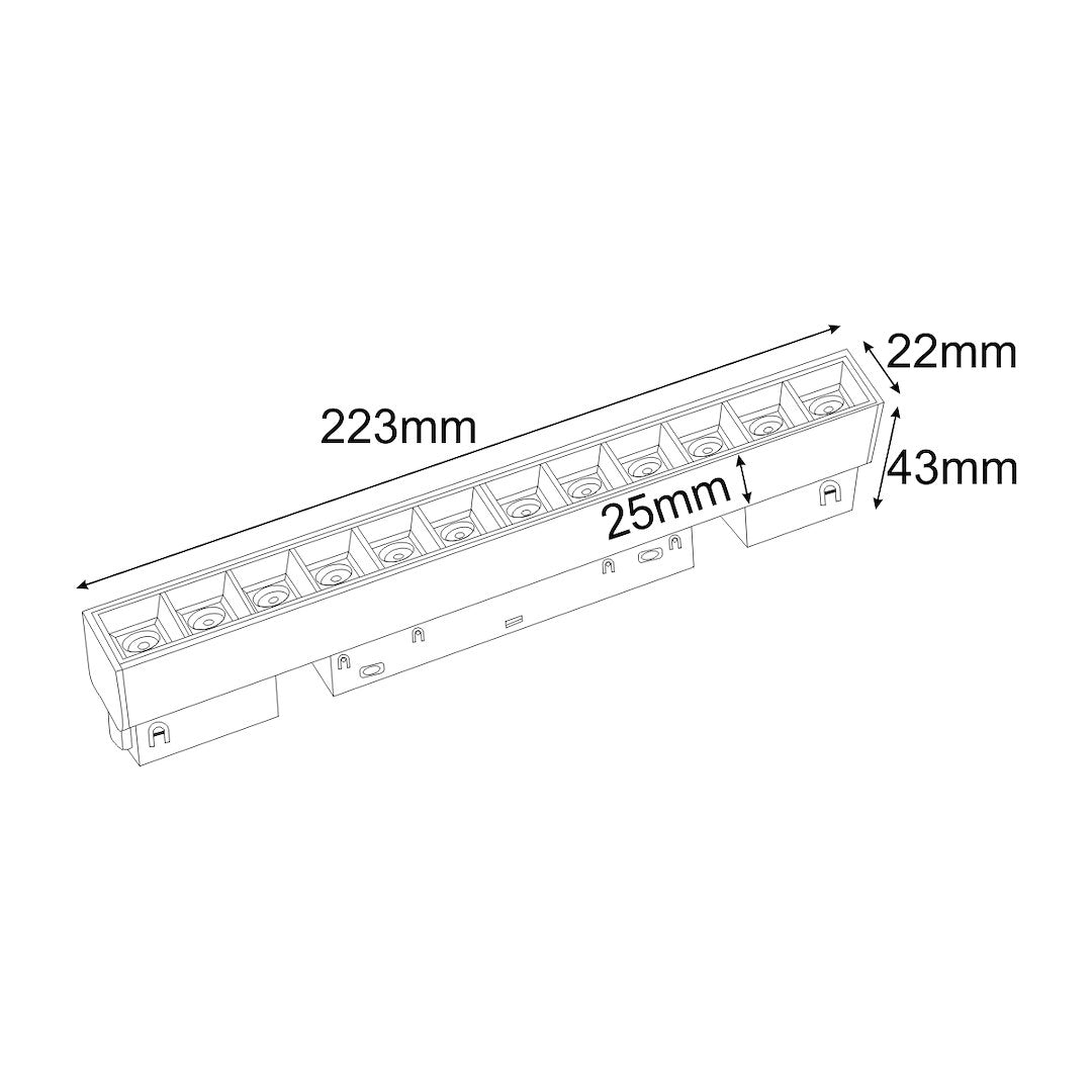 Oprawa LENTI S 12W 3000K Magnetic 48V czarny