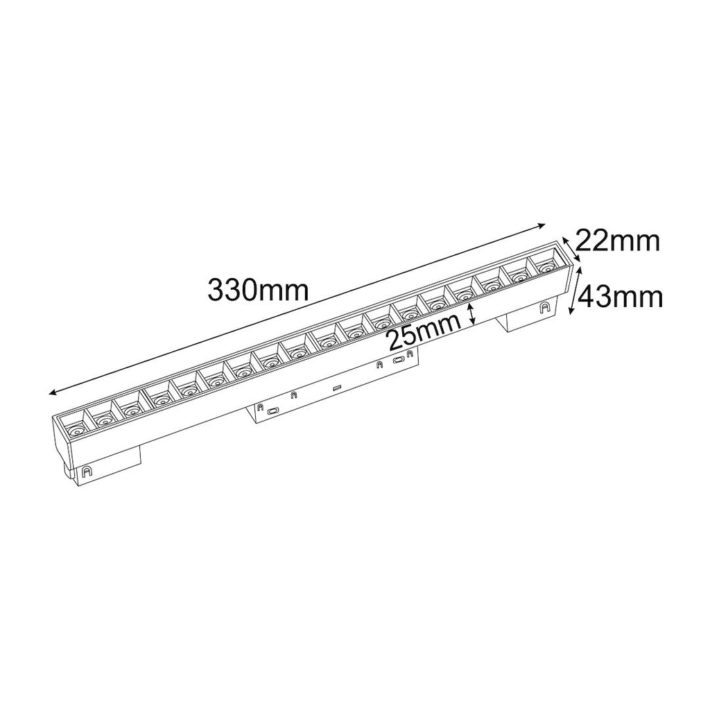 Oprawa LENTI M 18W 3000K Magnetic 48V czarny