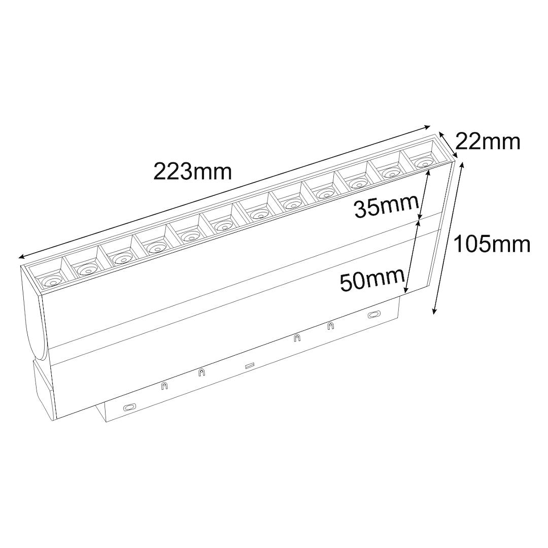 Oprawa ruchoma LENTI S 12W CCT MiBoxer 2.4GHz Magnetic 48V czarny
