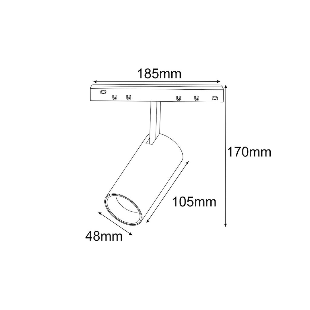 Oprawa RULLO S 10W CCT MiBoxer 2.4GHz Magnetic 48V czarny