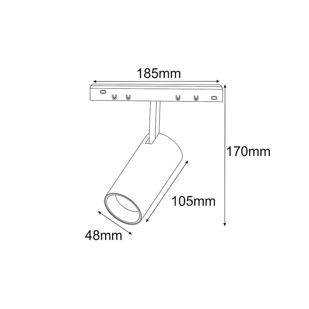 Oprawa RULLO S 10W CCT MiBoxer 2.4GHz Magnetic 48V czarny