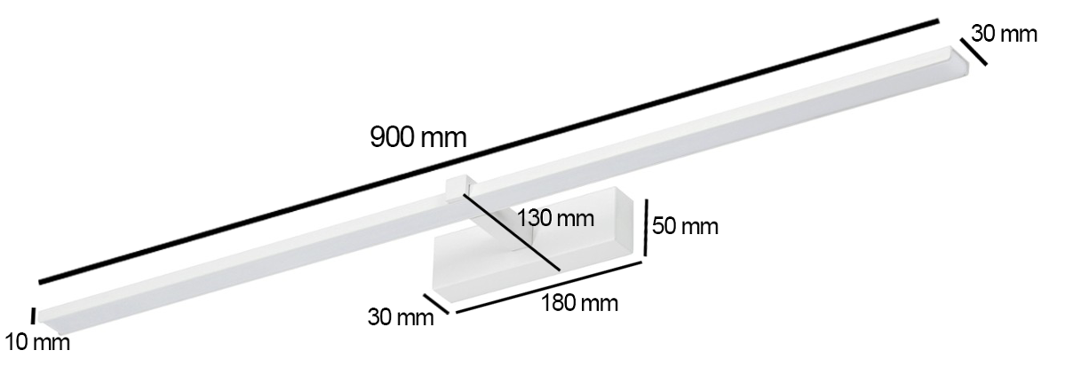 Lampa nad lustro VENUS 18W 90cm biała4200K