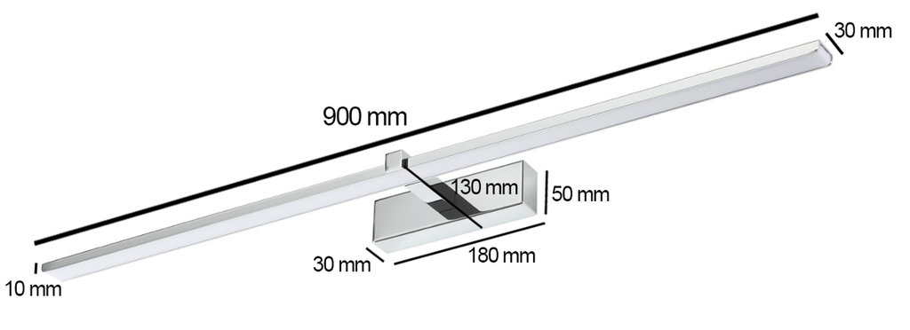Lampa nad lustro VENUS 18W 90cm chrom4200K