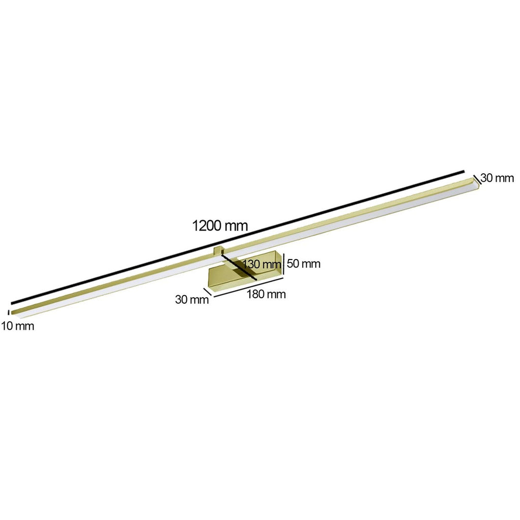 Lampa nad lustro VENUS 24W 120cm złota4200K
